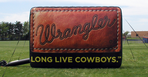 Custom Advertising Balloons Inflatable Realistic Wrangler Patch